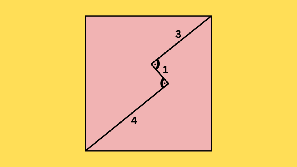 Quadrat Abgeknickte Diagonale Rätsel