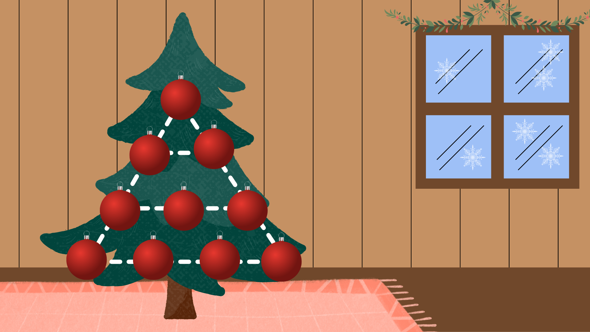 Weihnachtsrätsel Weihnachtsbaum Kugeln
