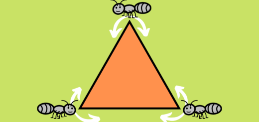 3 Ameisen im Dreieck Rätsel mit Lösung