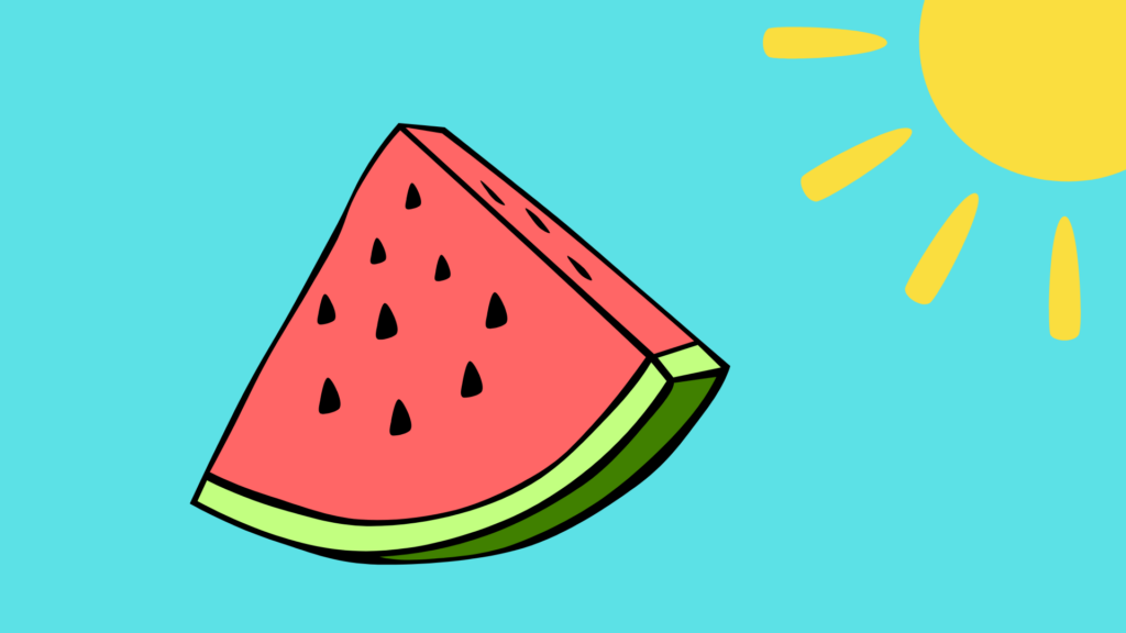 Wassermelone trocknet Mathe Rätsel